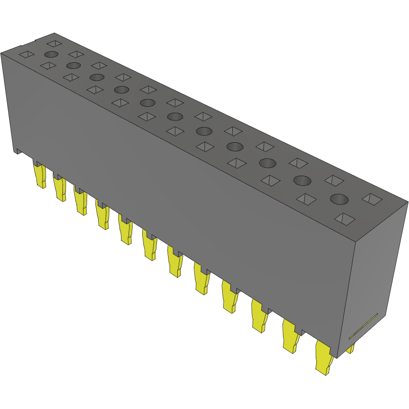 Samtec-PHT-112-01-L-D Connector Headers and PCB Receptacles Conn Unshrouded Header HDR 24 POS 2.54mm Press Fit ST Top Entry Thru-Hole Tube
