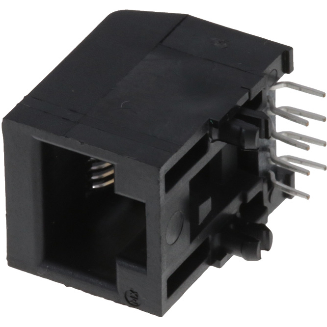 Molex-0950097887 Raccordement téléphone et télécom Conn RJ-45 F 8 POS 2.54mm Solder RA Thru-Hole 8 Terminal 1 Port Cat 3 Tray