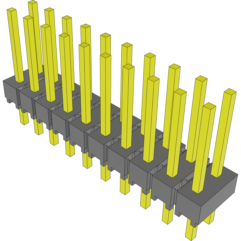 Samtec-HMTSW-110-08-T-D-315 Steckverbinderleisten und Leiterplattenbuchsen Conn Unshrouded Header HDR 20 POS 2.54mm Solder ST Top Entry Thru-Hole Bulk