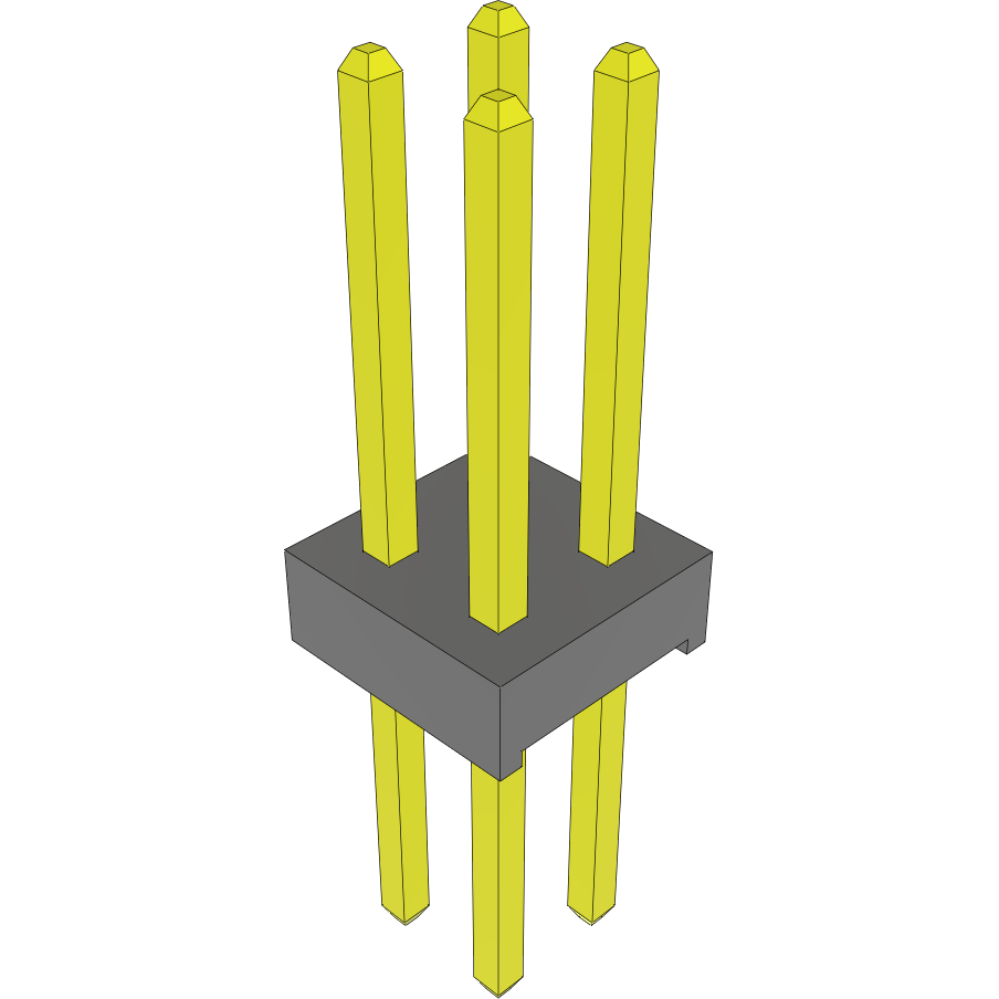 Samtec-MTMM-102-09-H-D-265 Steckverbinderleisten und Leiterplattenbuchsen Conn Unshrouded Header HDR 4 POS 2mm Solder ST Top Entry Thru-Hole Bulk