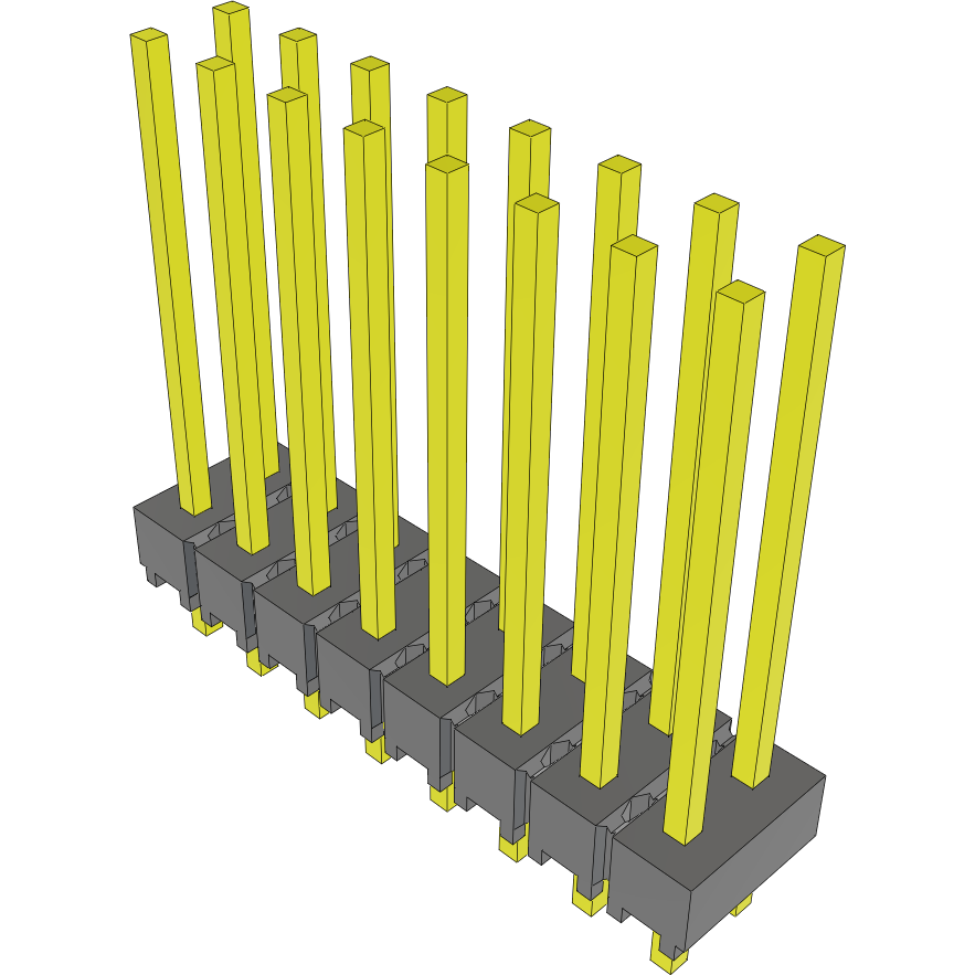 Samtec-MTSW-108-09-G-D-555 Piastre connettori e prese PCB Conn Unshrouded Header HDR 16 POS 2.54mm Solder ST Top Entry Thru-Hole Bulk