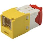 Cat 5e Spring Shuttered Jack, TG Style, YL