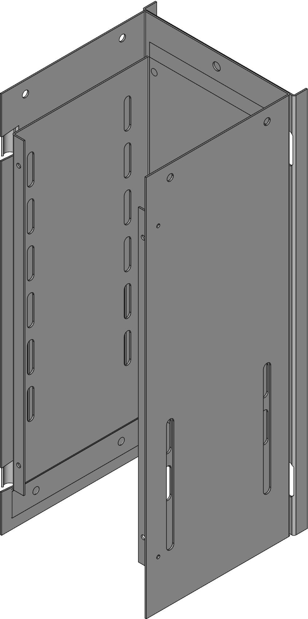 Hammond Manufacturing-CWTL6 Kabelzubehör Wiring Ducts Telescope Fitting Rectangular Screw Steel Gray