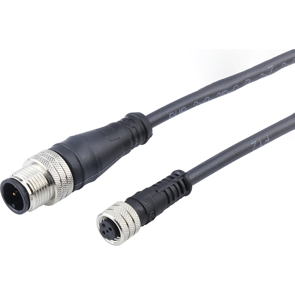 Molex-1200878406 null Cable Assembly Circular 1m 24AWG M12 Circular to M8 Circular 3 to 3 Straight to Straight