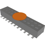 Conn Socket Strip SKT 22 POS 1.27mm Solder ST Bottom Entry SMD TIGER CLAW™ T/R