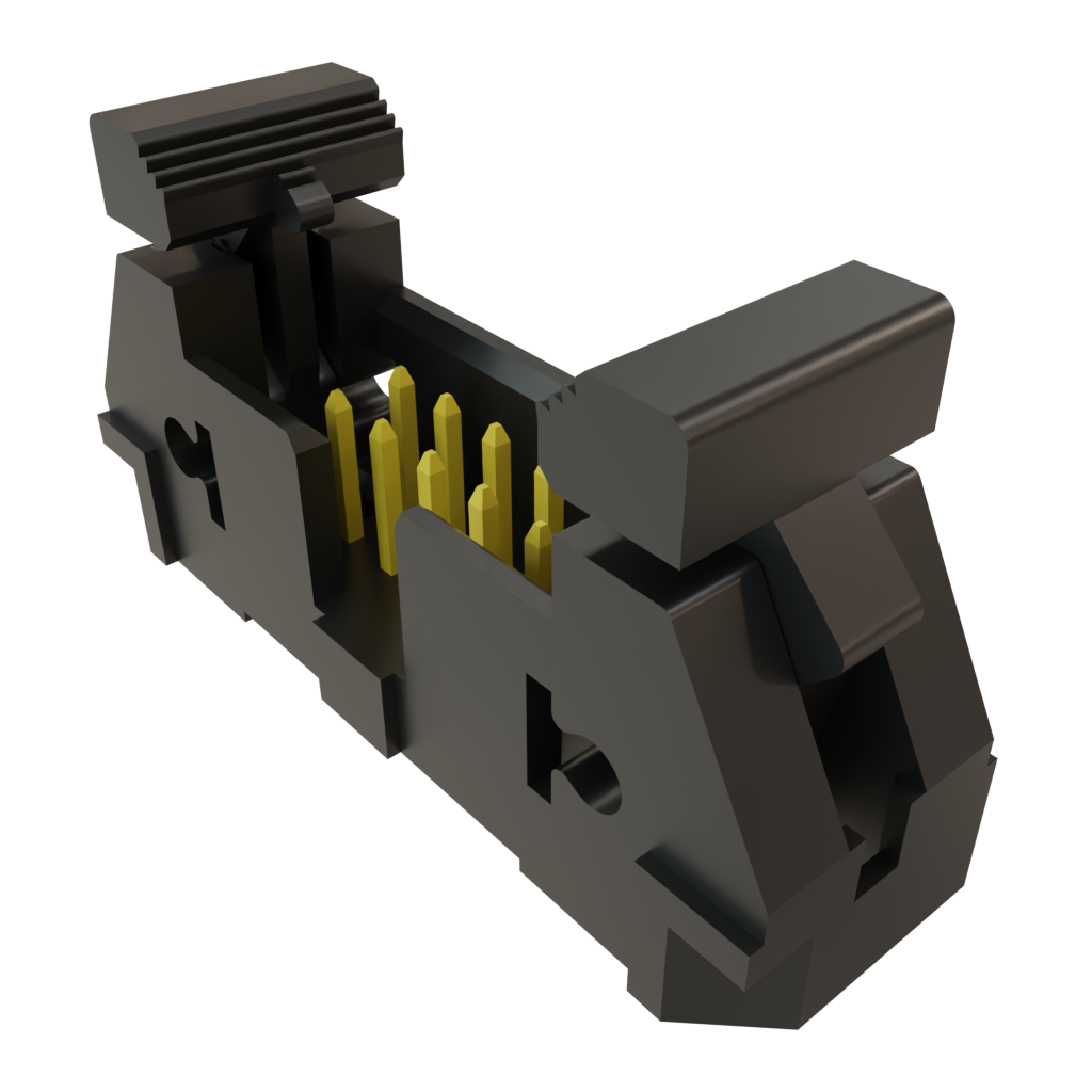 Samtec-EJH-105-02-F-D-TH Embases de raccordement et réceptacles PCB Conn Ejector Header HDR 10 POS 2.54mm Solder ST Top Entry Thru-Hole Tube