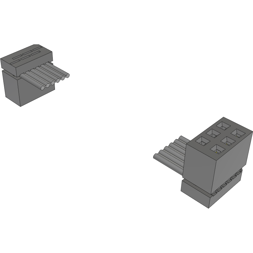 Samtec-IDSD-03-D-07.00-R Montaje de cables de cinta/plano Cable Assembly 0.177m 28AWG 1.27mm 6 to 6 POS Wire to Board to Wire to Board F-F Bulk