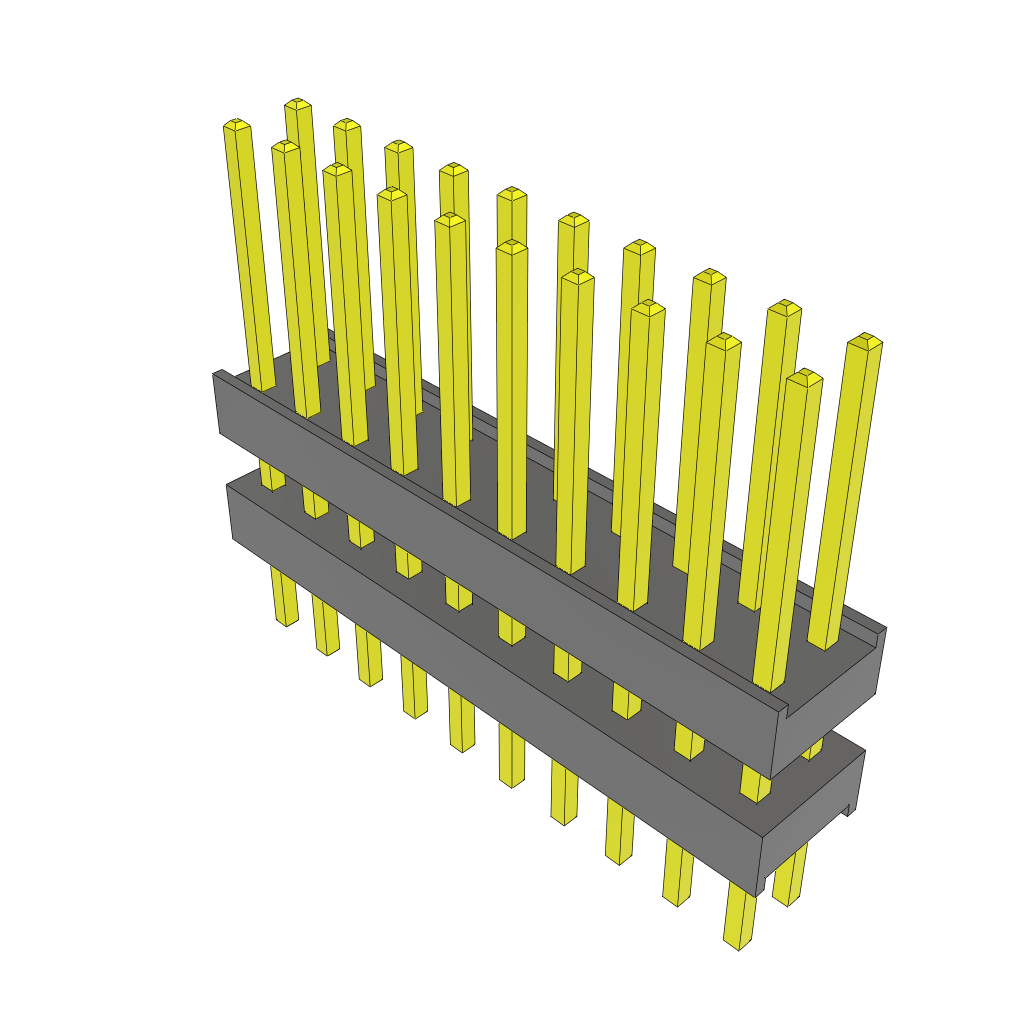 Samtec-ZW-10-10-T-D-290-165 Steckverbinderleisten und Leiterplattenbuchsen Conn Board Stacker HDR 20 POS 2.54mm Solder ST Top Entry Thru-Hole Bulk