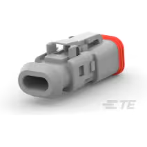 TE Connectivity-2-2303815-2 Connector Discrete Wire Housing Conn Housing PL 2 POS 5.46mm Crimp ST Cable Mount Gray Package