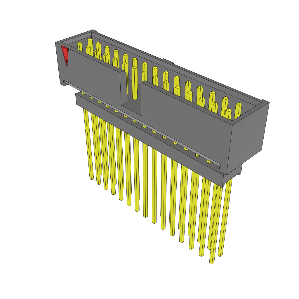 Samtec-ZSS-115-08-S-D-540 Steckverbinderleisten und Leiterplattenbuchsen Conn Elevated Shrouded Header HDR 30 POS 2.54mm Solder ST Top Entry Thru-Hole Layer
