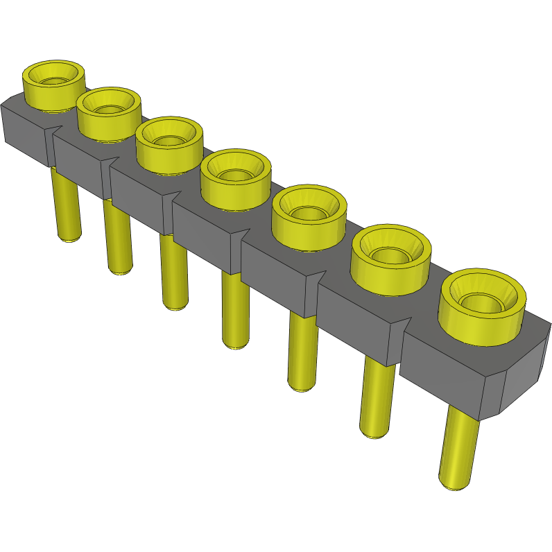 Samtec-SL-107-T-30 Embases de raccordement et réceptacles PCB Conn Socket Strip SKT 7 POS 2.54mm Solder ST Top Entry Thru-Hole Bulk