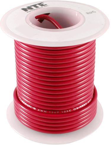 NTE Electronics-WH26-02-25 Multi-Chip-Package-Speicher Hook-up Wire 26AWG 7.62m Tinned Copper 300V 6A