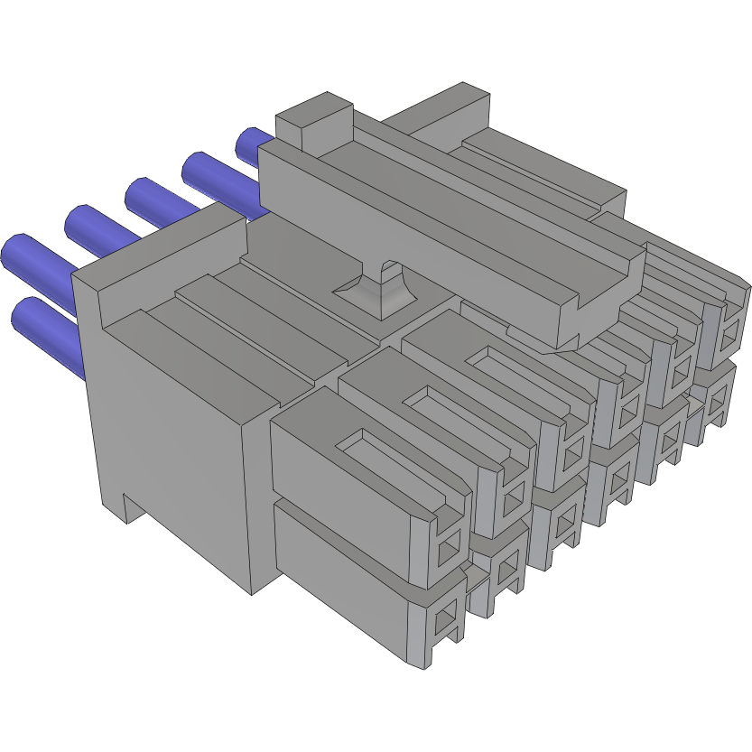 Samtec-MMSD-06-20-L-72.00-S-K Cable Assembly AC Power Cable Assembly 1.828m Power 12 POS SKT Crimp 20AWG