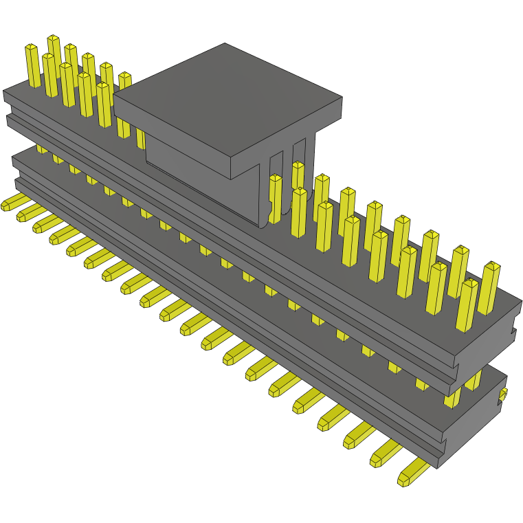 Samtec-MW-20-03-G-D-183-065-A-P-TR Steckverbinderleisten und Leiterplattenbuchsen Conn Board Stacker HDR 40 POS 1mm Solder ST Top Entry SMD FLEX STACK T/R