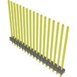 Conn Unshrouded Header HDR 17 POS 2.54mm Solder ST Top Entry Thru-Hole Bulk