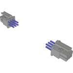Cable Assembly 0.609m Power to Power 6 to 6 POS SKT-SKT Crimp-Crimp 20AWG