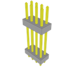 Conn Board Stacker HDR 8 POS 2mm Solder ST Top Entry Thru-Hole Bulk