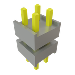 Conn Board Stacker HDR 4 POS 2.54mm Solder ST Top Entry Thru-Hole Bulk