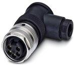 PHOENIX CONTACT-1521517 Sensor Accessories Connector, 5-position, Socket angled 7/8"-16UNF, Screw connection, knurl material: Zinc die-cast, nickel-plated,cable gland Pg9, external cable diameter 6 mm to 8 mm
