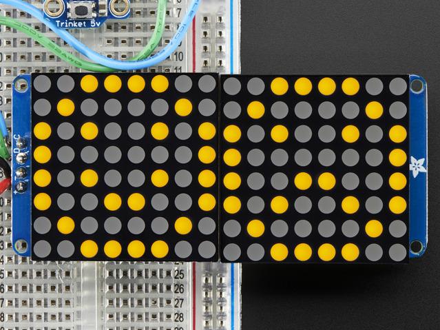 Adafruit Industries-2052 LED-Anzeigen, Punktmatrix Alphanumeric Displays Panel 128LED