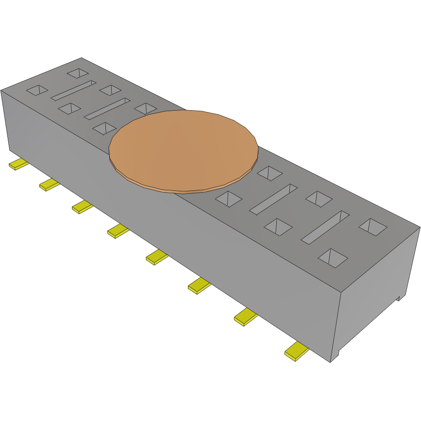 Samtec-HLE-108-02-G-DV-BE-K-TR Connector Headers and PCB Receptacles Conn Socket Strip SKT 16 POS 2.54mm Solder ST SMD T/R