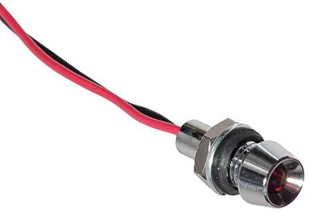 Visual Communications-L60D-R5-W Panel Mount Indicators Panel Mount Indicator Round 0.232" LED 5V Wire Red MS