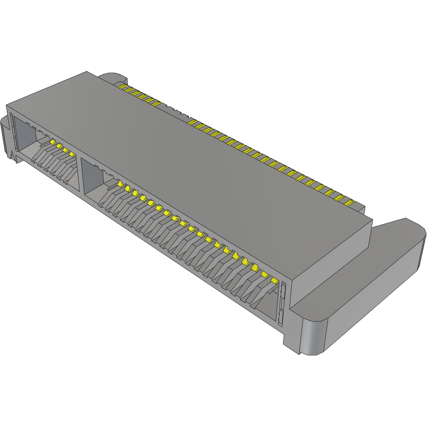 Samtec-HSEC8-125-01-L-RA 卡边连接器 Conn Card Edge SKT 50 POS 0.8mm Solder RA SMD Tray