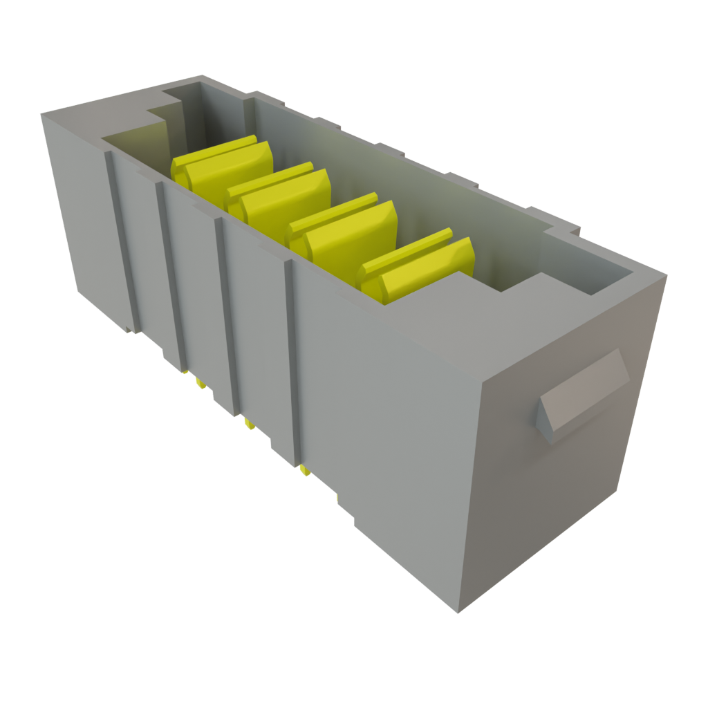 Samtec-PET-04-02-L-VT-LC Cabezales del conector y receptáculos PCB Conn Terminal Strip HDR 4Power POS 2.54mm/3.81mm Solder ST Top Entry Thru-Hole PowerStrip™ Tray