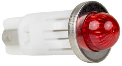 Visual Communications-1091QM1-24V Panel Mount Indicators Panel Mount Indicator Round 0.5" LED 24V Tab Red