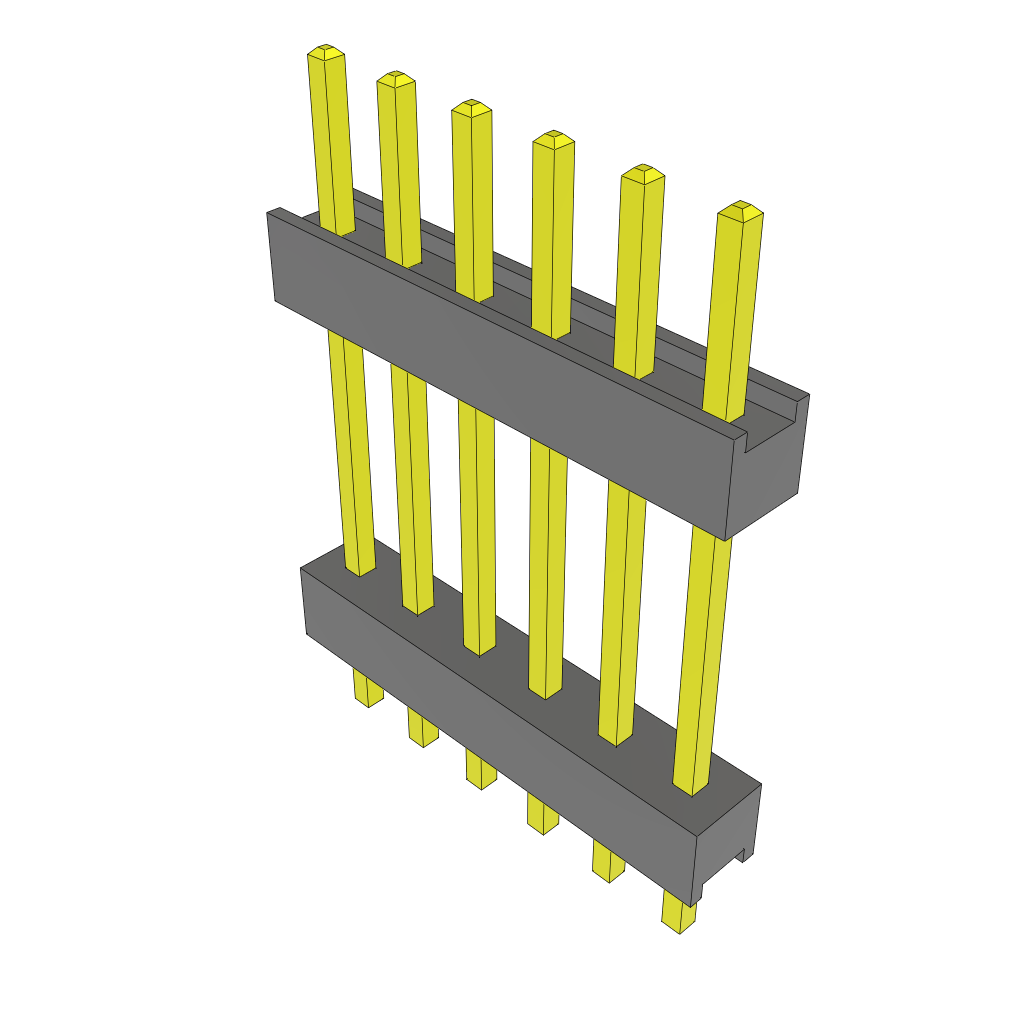 Samtec-ZW-06-10-T-S-550-110 Piastre connettori e prese PCB Conn Board Stacker HDR 6 POS 2.54mm Solder ST Thru-Hole Bulk
