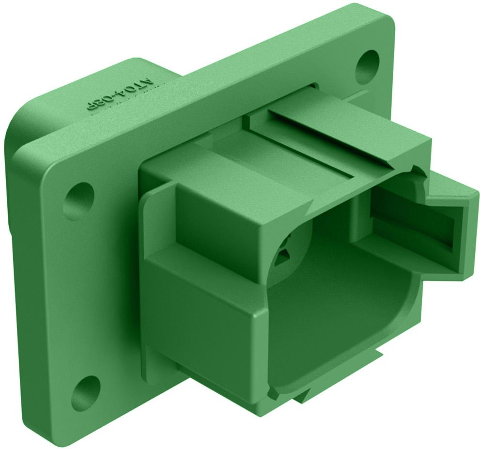 Amphenol-AT04-08PC-L012 Einzeladersteckverbinder, Gehäuse Conn Housing RCP 8 POS Crimp ST Flange Mount Green Box
