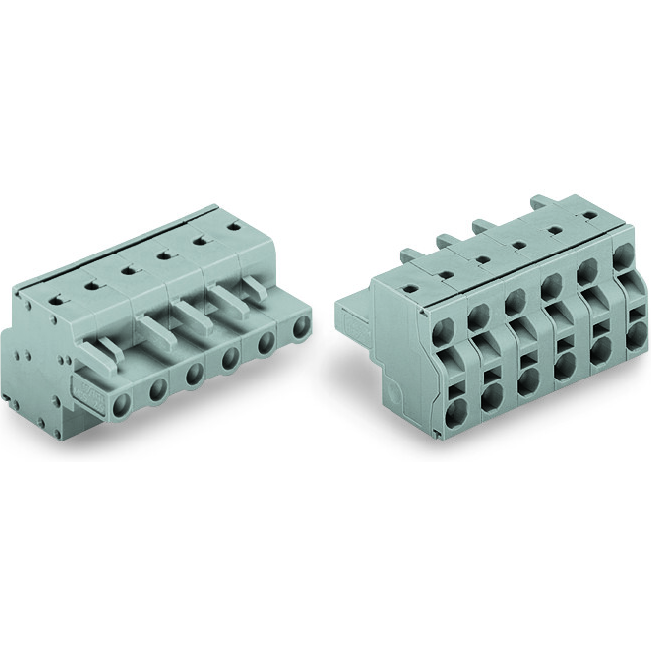 WAGO-231-2207/026-000 Steckverbinder, Klemmenblöcke 2-Conductor Female Connector, 2.5 mm2, Pin spacing 7.5 mm, 7-pole