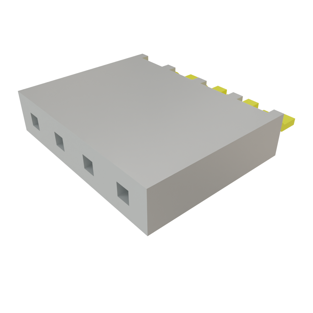 Samtec-SMH-104-02-L-S-TR Connector Headers and PCB Receptacles Conn Socket Strip SKT 4 POS 2.54mm Solder RA Side Entry SMD T/R