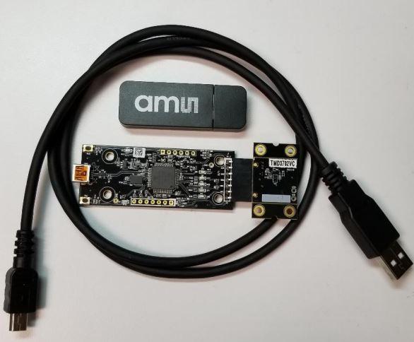 ams OSRAM-TMD3702VC-EVM Kit e schede di sviluppo sensori TMD3702VC Ambient Light/Color Sensor Evaluation Kit Win OS