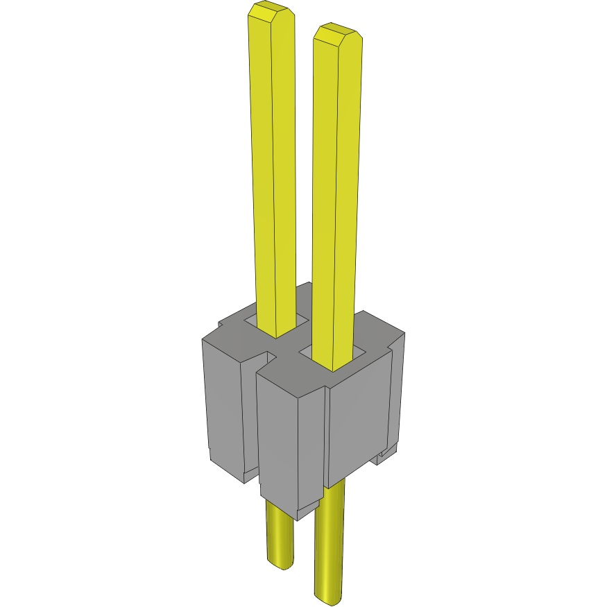 Samtec-MTMS-102-52-G-S-205 Steckverbinderleisten und Leiterplattenbuchsen Conn Unshrouded Header HDR 2 POS 1.27mm Solder ST Top Entry Thru-Hole Bulk