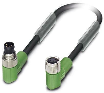 PHOENIX CONTACT-1682294 Andere Kabelbaugruppen Sensor/actuator cable, 4-position, PUR halogen-free, black-gray RAL 7021, Plug angled M8, on Socket angledM8, cable length 3 m