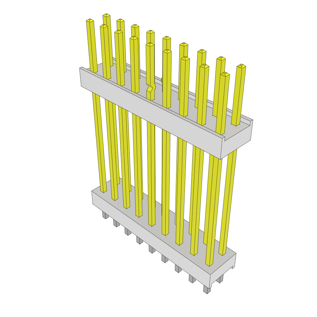 Samtec-HW-09-12-L-D-600-SM 连接器插头及 PCB 插座 Conn Board Stacker HDR 18 POS 2.54mm Solder ST Top Entry SMD Tube