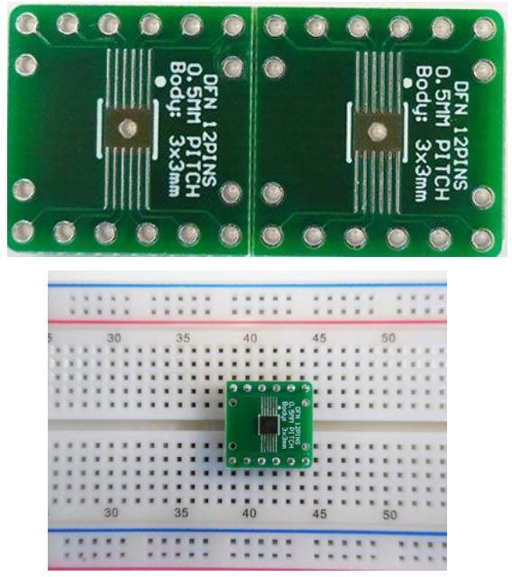 SchmartBoard-204-0023-01 Development Kits and Tools 0.5 Pitch 12 Pin DFN to DIP Adapter Board