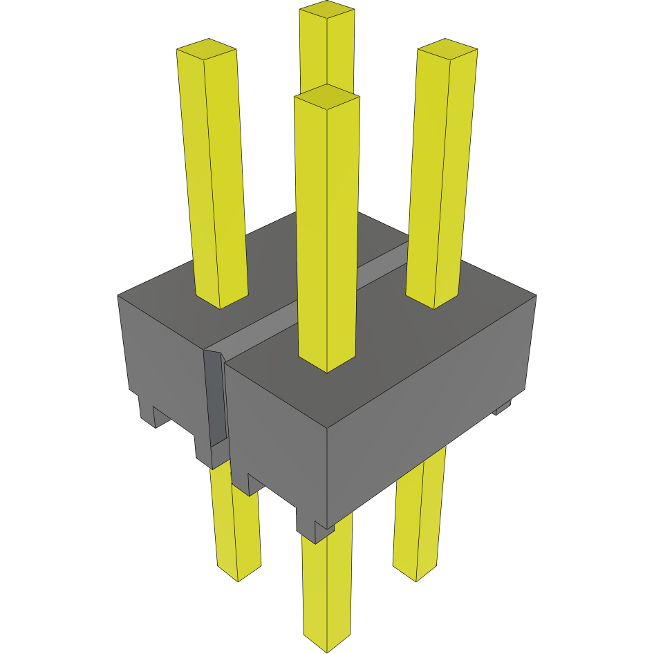 Samtec-MTSW-102-07-L-D-171 连接器插头及 PCB 插座 Conn Unshrouded Header HDR 4 POS 2.54mm Solder ST Top Entry Thru-Hole Bulk