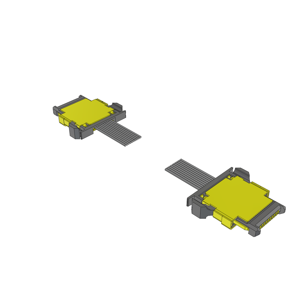 Samtec-FCF8-10-01-L-03.93-S Montaje de cables coaxial Cable Assembly Coaxial 0.099m 38AWG Wire to Board to Wire to Board M-M Bag