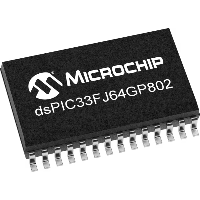 Microchip Technology-DSPIC33FJ64GP802-E/SO Microcontrollers - MCUs MCU 16-bit dsPIC RISC 64KB Flash 3.3V Automotive AEC-Q100 28-Pin SOIC W Tube