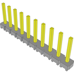 Conn Unshrouded Header HDR 10 POS 2.54mm Solder ST Top Entry Thru-Hole Bulk