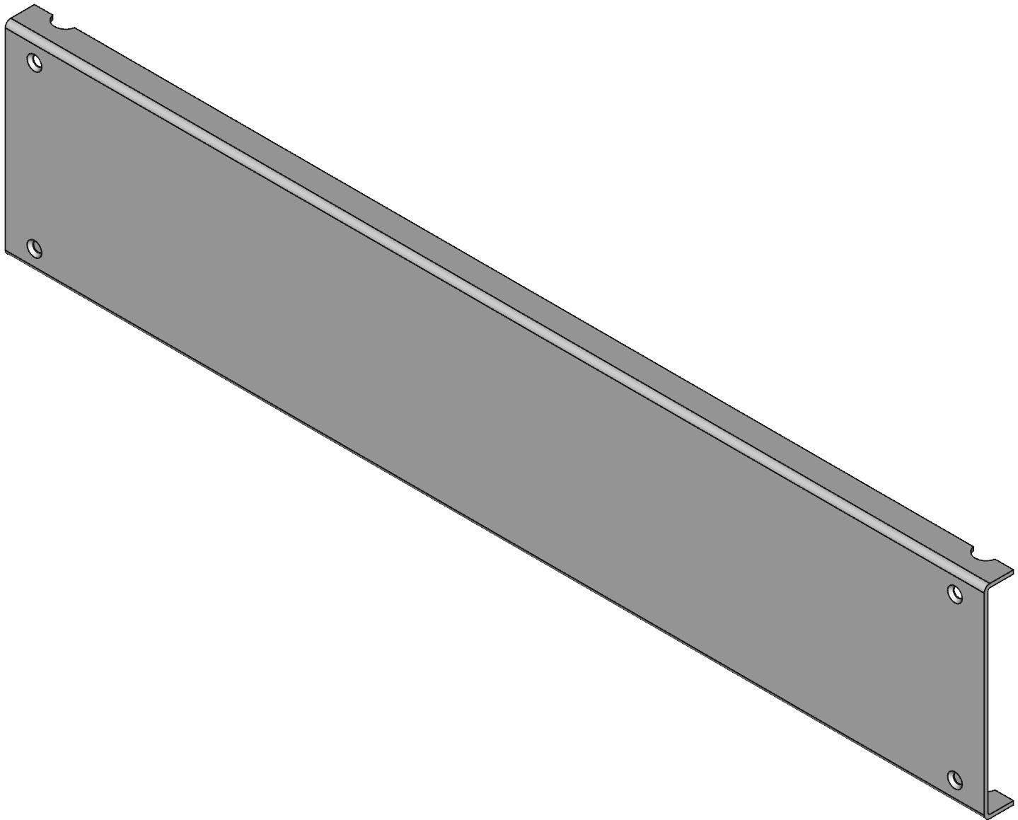 Hammond Manufacturing-RMCP3BK null Aluminum Rack Mount Front/Rear Replacement Panel, Black Color