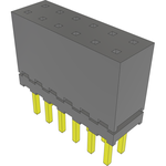 Conn Elevated Socket SKT 12 POS 2mm Solder ST Top Entry Thru-Hole Layer