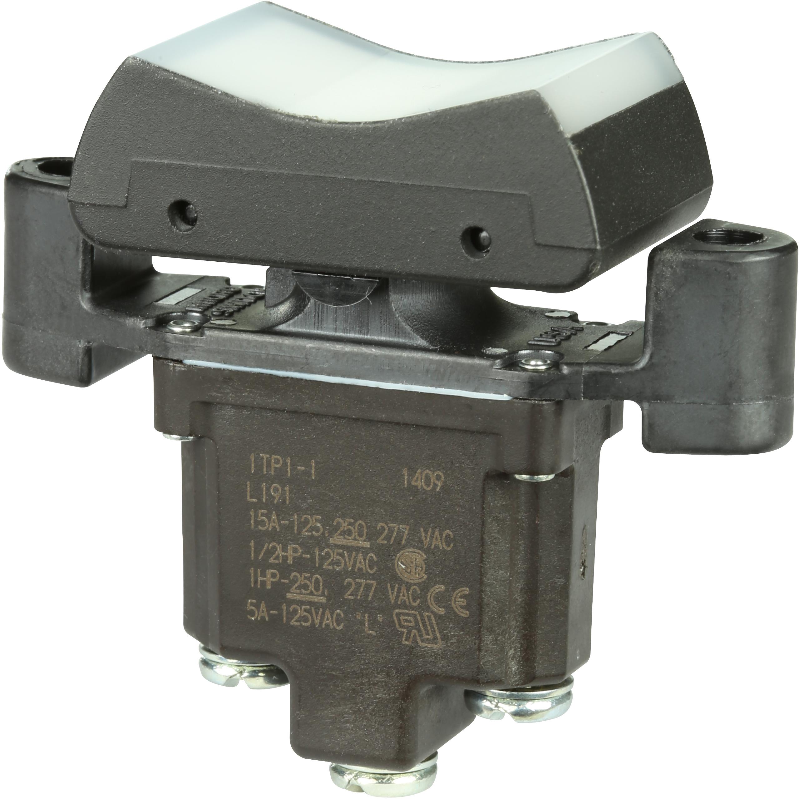 Honeywell-1TP1-1 Switch Rocker Switch Rocker ON OFF ON SPDT Screw Rocker 15A 277VAC 745.7VA