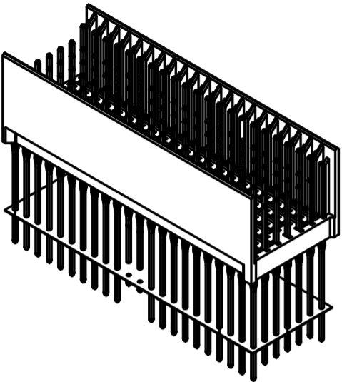 HARTING-17041541403 Steckverbinder, Mutterplatine Conn Hard Metric HDR 154 POS 2mm Press Fit ST Thru-Hole