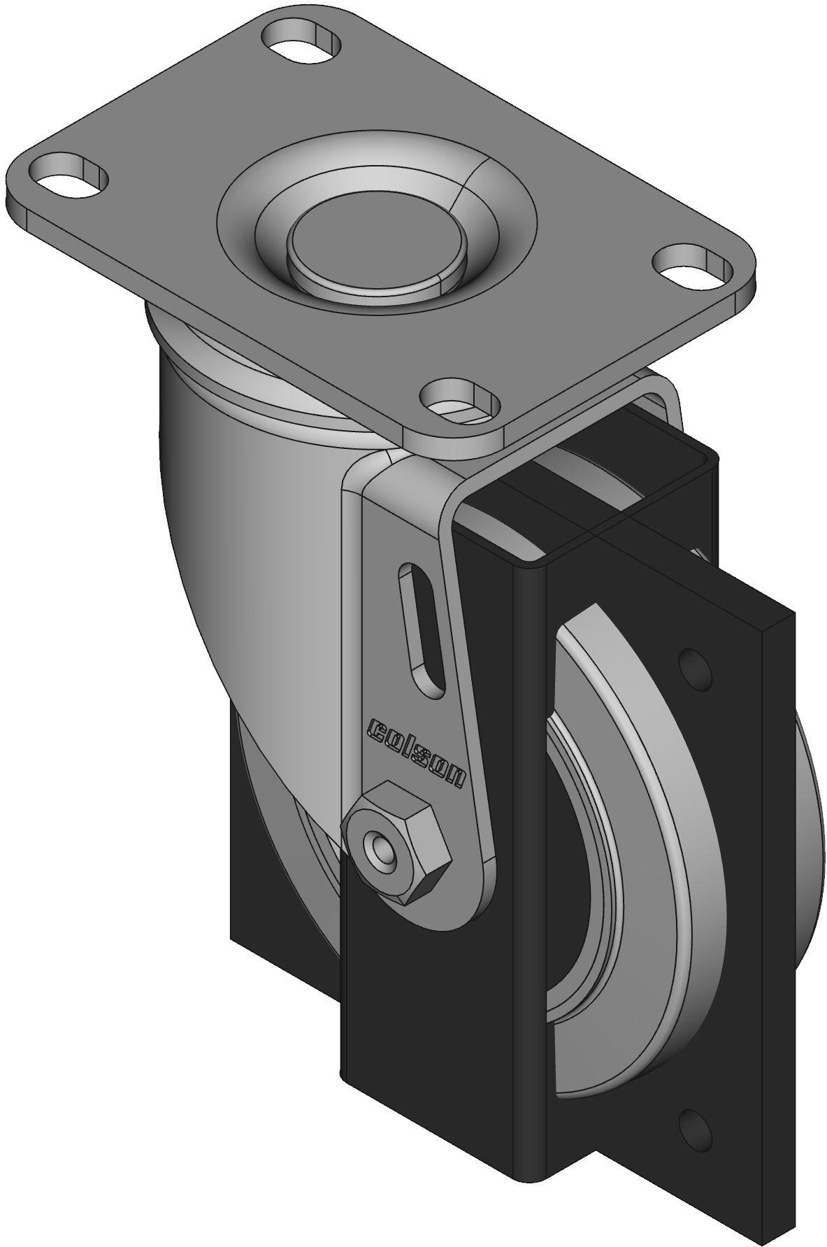 Hammond Manufacturing-CCSTN null Medium Caster Set, Black, Zinc, 5.19In Length, 4In Depth, 6.47In Height