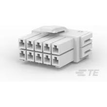 TE Connectivity-6-177904-1 Carcaza de cables discretos de conector Conn Housing PL 10 POS 3.96mm Crimp ST Cable Mount Natural Bag