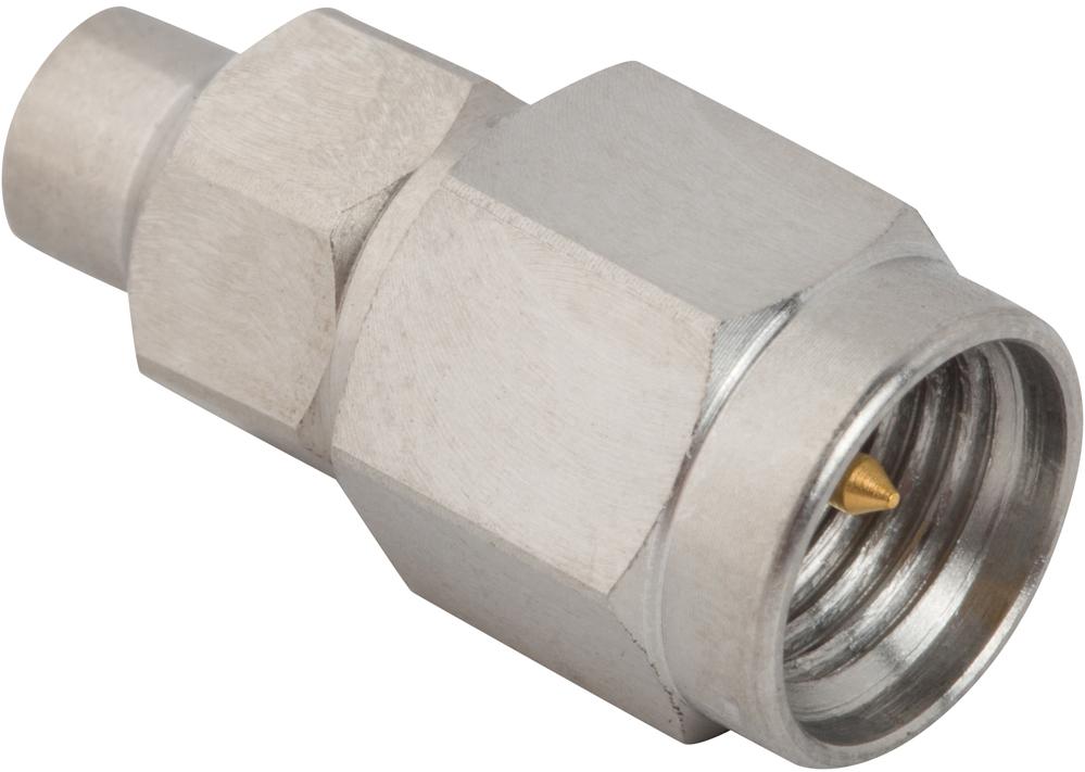 Amphenol RF-AD-SMAPSMPJ-1 RF-Steckverbinder Conn SMA-SMP Adapter 0Hz to 26.5GHz 50Ohm ST PL/RCP Gold