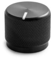 Kilo International-OEJA-90-4-5 Control Knobs Control Knob, Knurl/Round Black Arrow